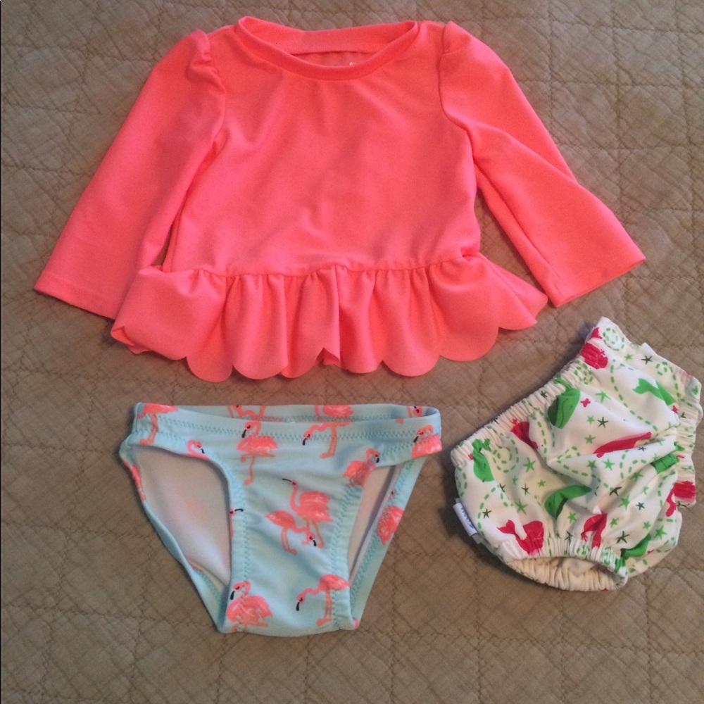 Cat & Jack Swim Suit + reusable swim diaper